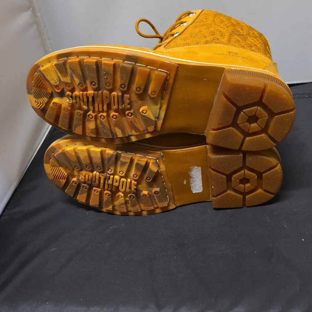 South Pole Tan Suede Boys Or Womens Boots Boys Size 5 / Womens Size 6.5 - Picture 7 of 14